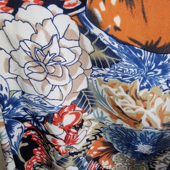 Soft Surroundings bohemian floral chiffon handkerchief dress size Small - Picture 6 of 7